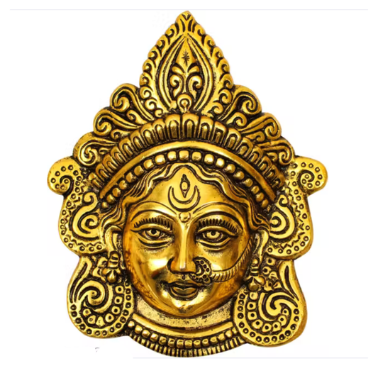 Devi Mata Face Decor Showpiece – Premium Antique Finish Spiritual Decoration