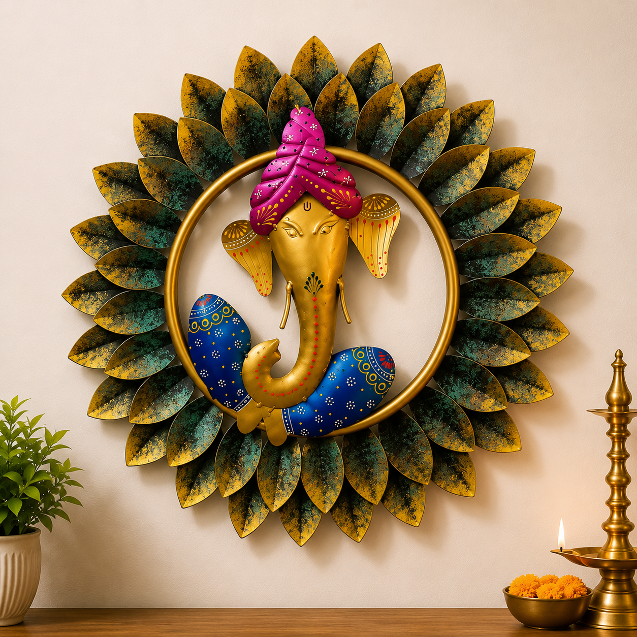 Ganesha Wall Art – Handcrafted Spiritual Wall Decor
