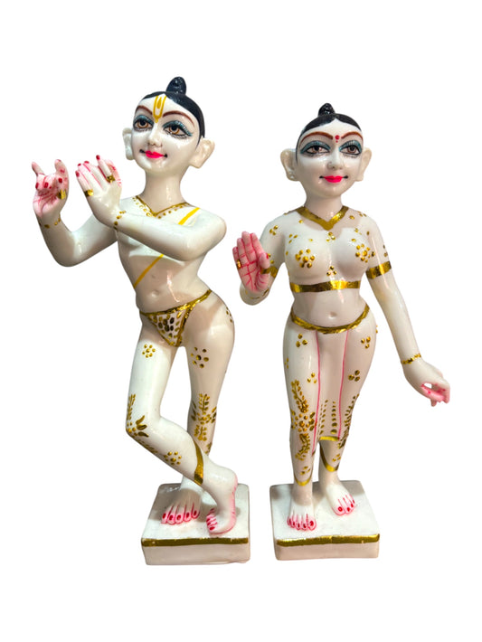 ISKCON Radha Krishna '12 Inch' (Pure Marble)