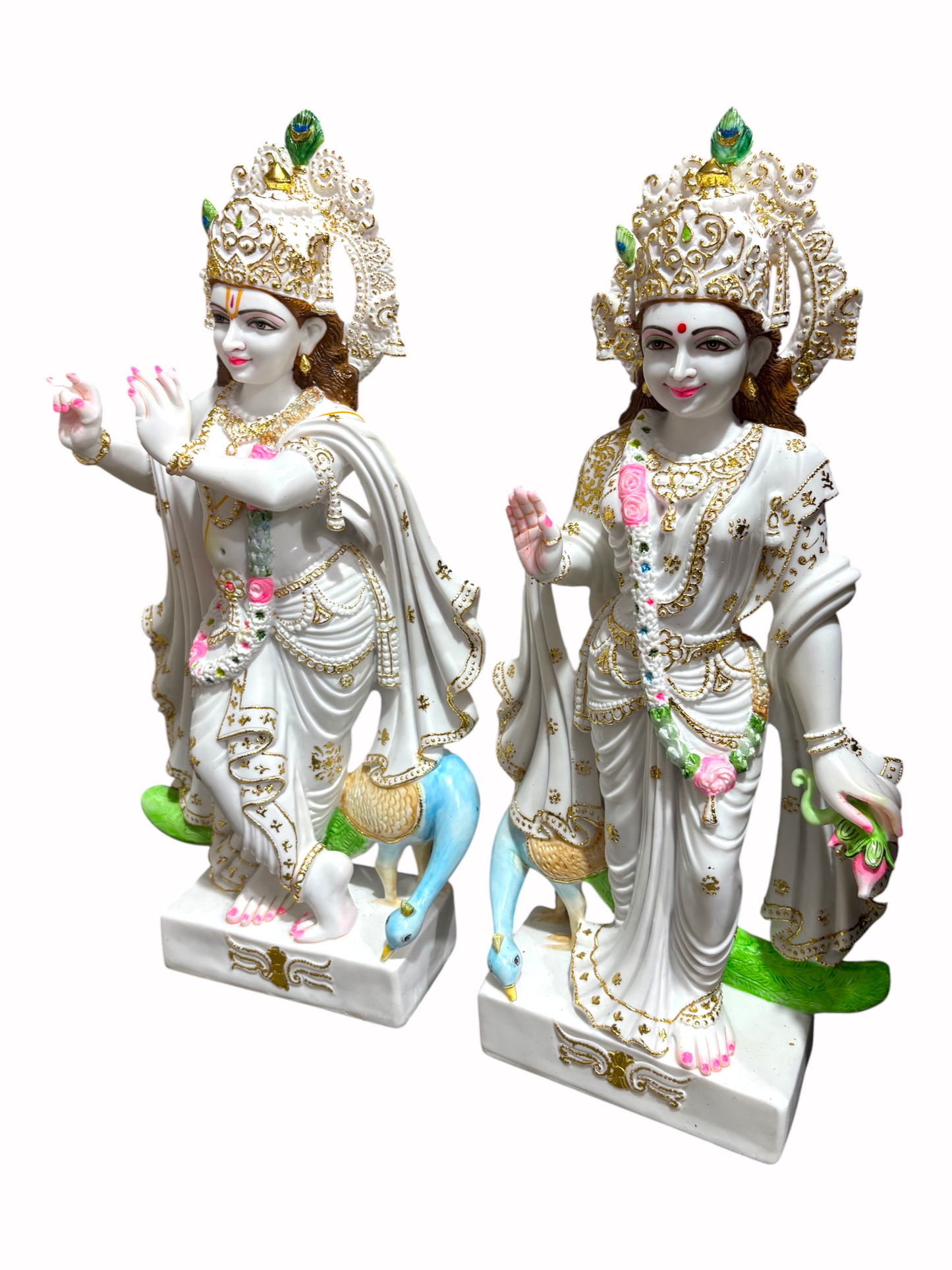 2.5 Ft Pure Marble Radha Krishna Idol
