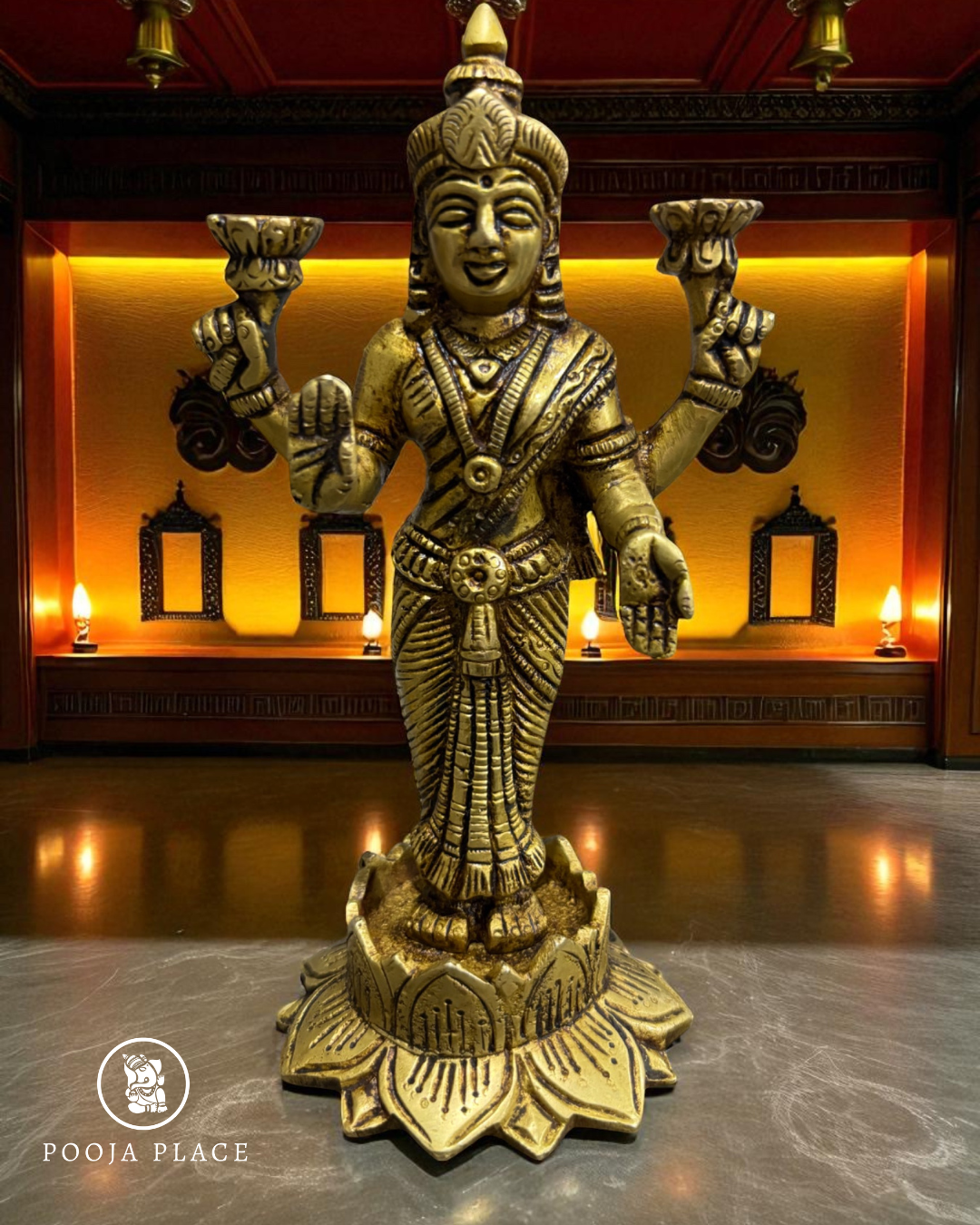 Maa Lakshmi '7 Inch' (Pure Brass)
