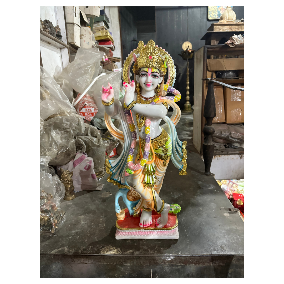2ft Lord Krishna Pure Marble idol