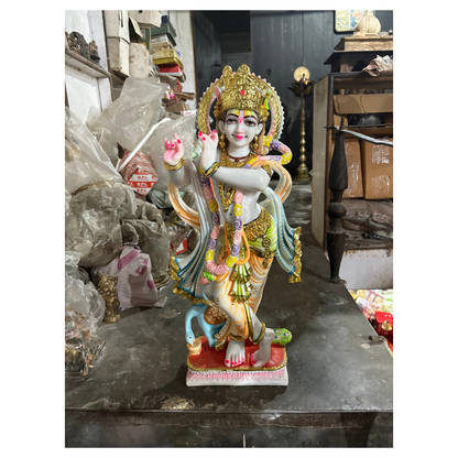 2ft Lord Krishna Pure Marble idol