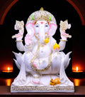 Lord Ganesha '18 Inch / 1.5 ft' (Pure Marble)