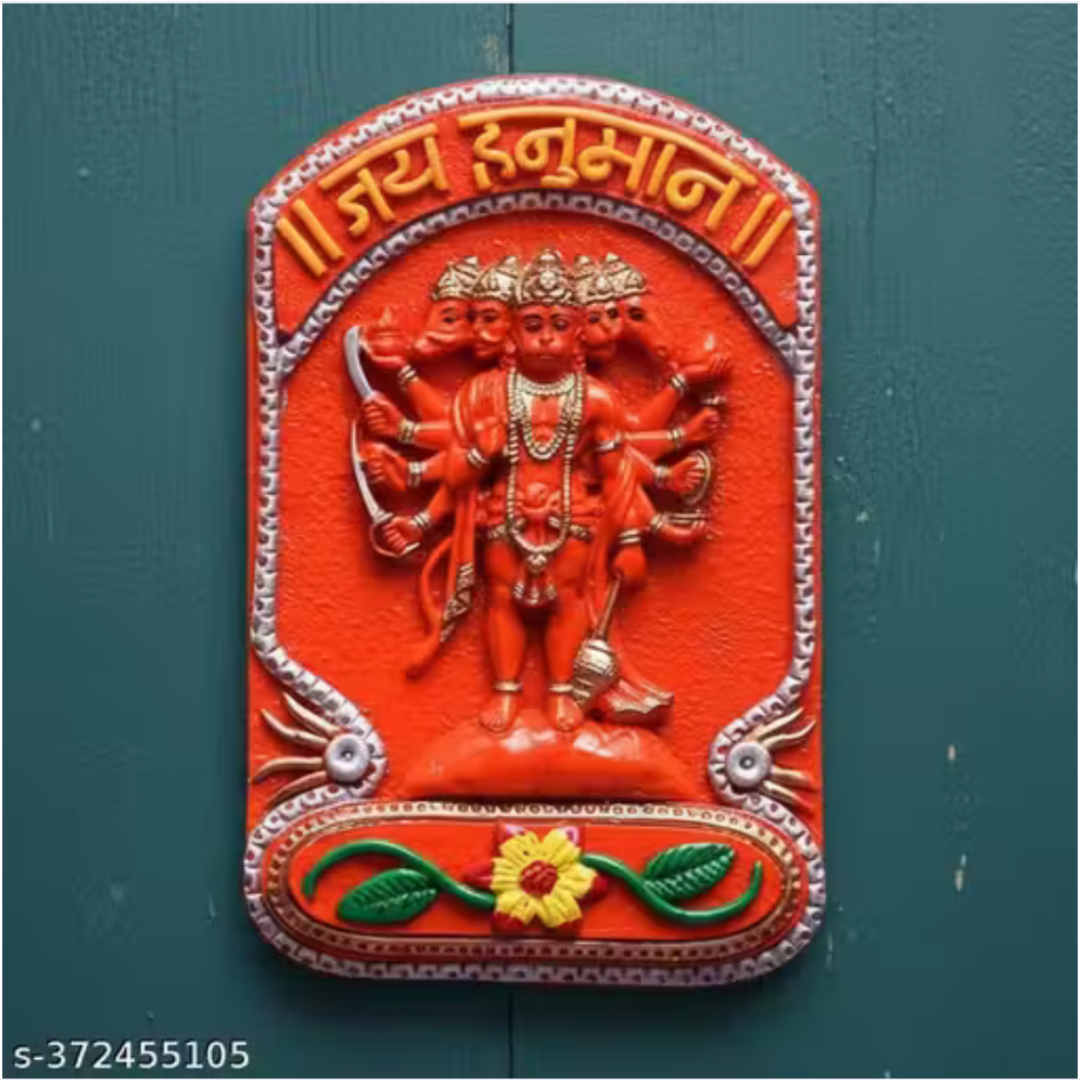 Panchmukhi Hanuman Ji Wall Decor – Spiritual Religious Decoration