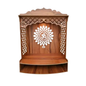 Premium Wooden Mandir for Home – LED Light Designer Pooja Temple