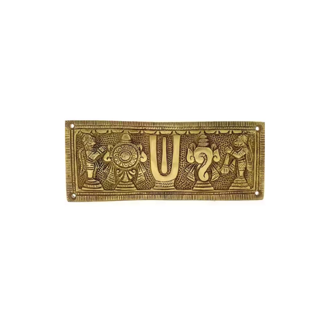 Lord Balaji Tilak Decorative Plate – Antique Finish Spiritual Home Decor