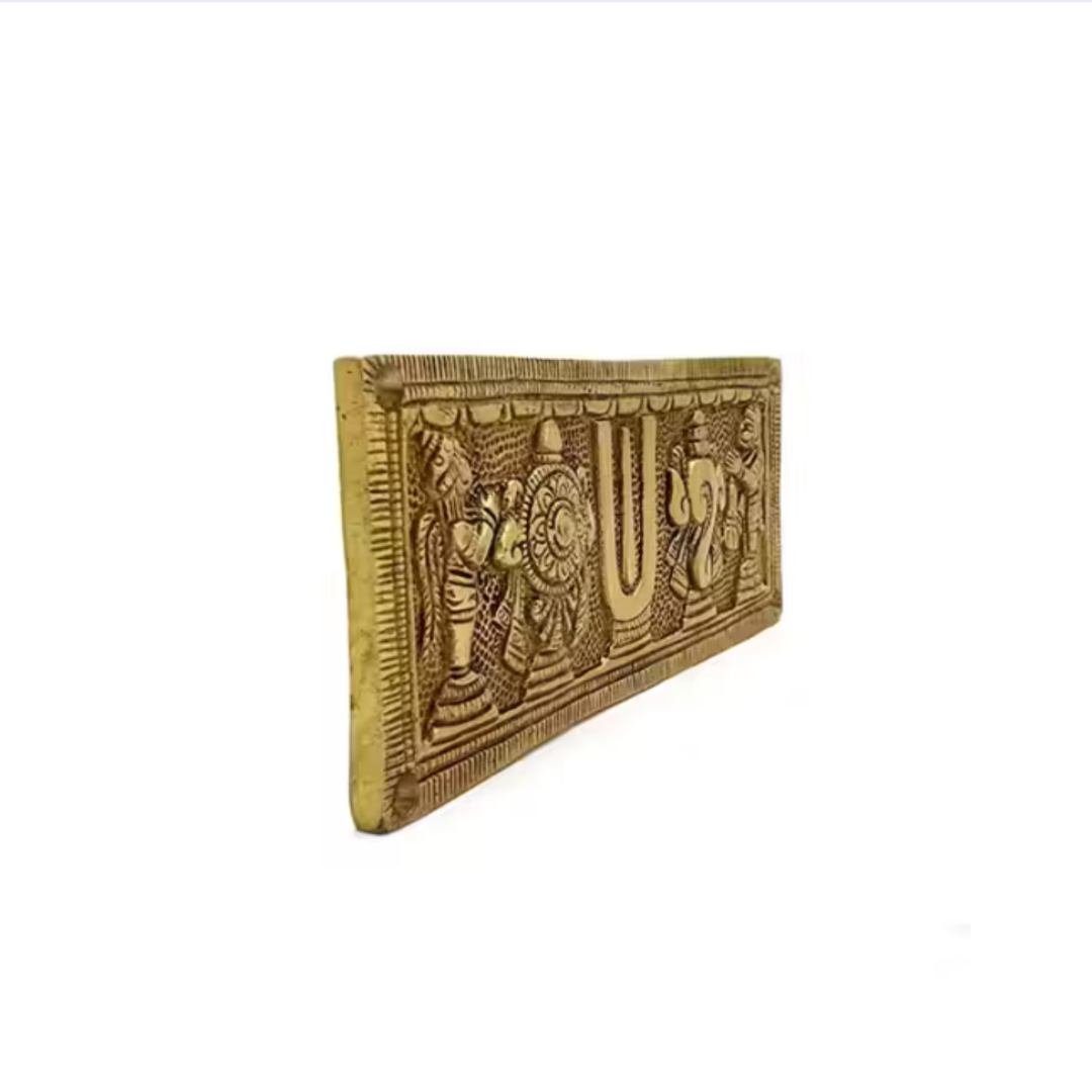 Lord Balaji Tilak Decorative Plate – Antique Finish Spiritual Home Decor