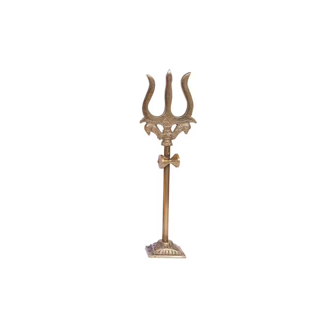 Nandi with Black Shivling + Plate + Tipahee + Brass Trishul – Puja Samagri WITH FREE HARIDWAR BRAHMKUND GANGAJAL 60 ML