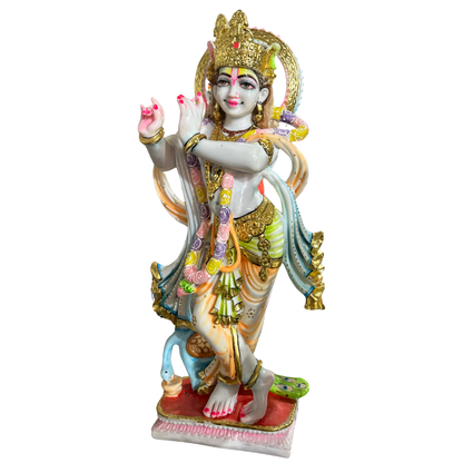 2ft Lord Krishna Pure Marble idol
