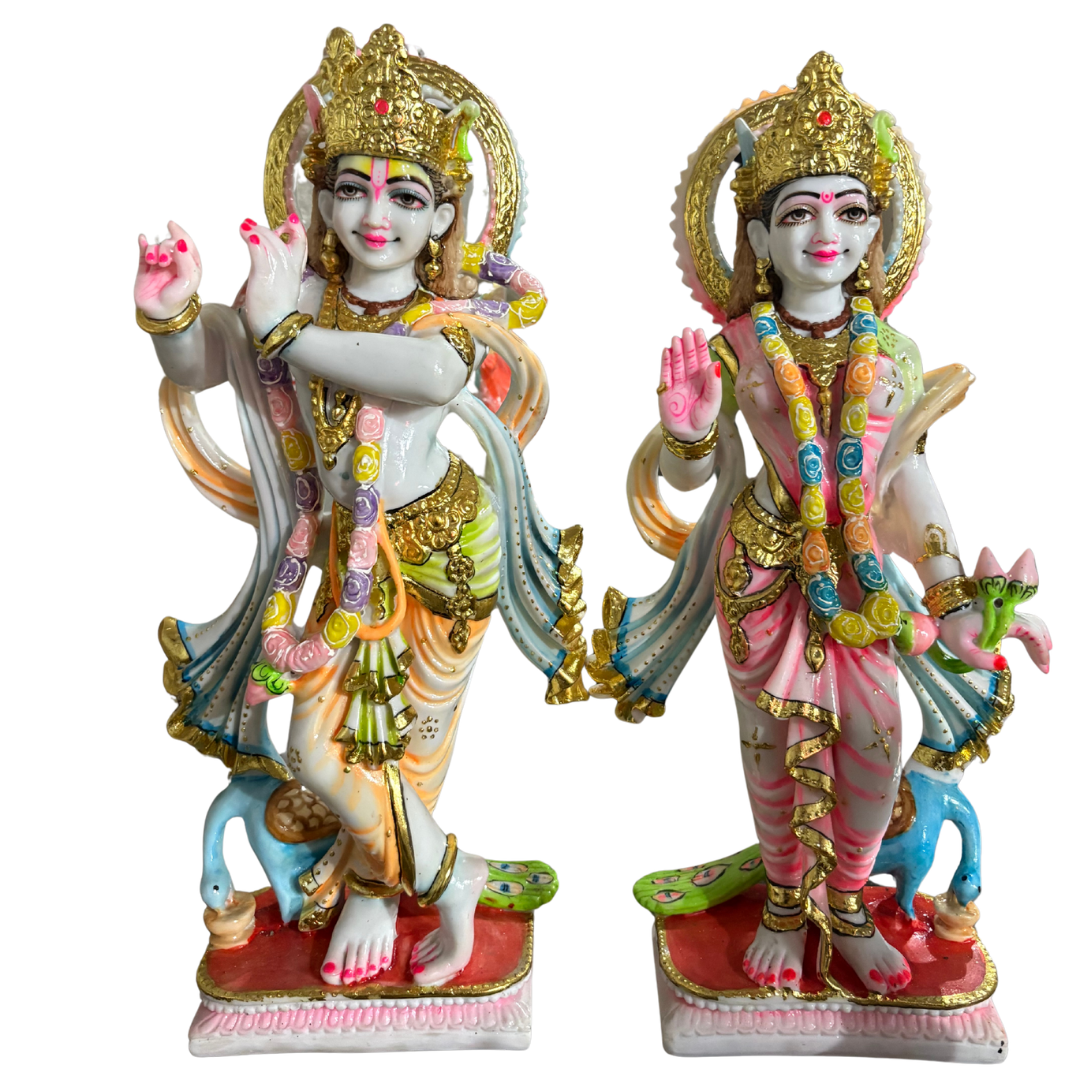 2 Ft Pure Jaipur Marble Radha Krishna Murti
