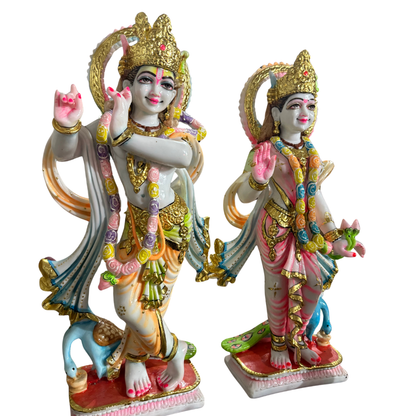 2 Ft Pure Jaipur Marble Radha Krishna Murti
