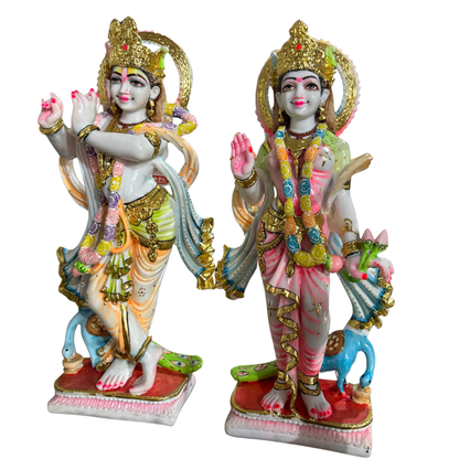 2 Ft Pure Jaipur Marble Radha Krishna Murti