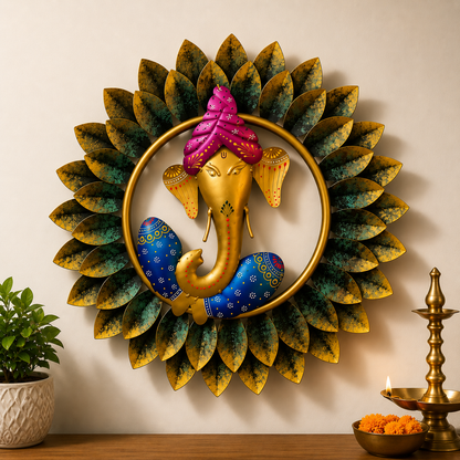 Ganesha Wall Art – Handcrafted Spiritual Wall Decor