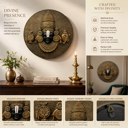 Lord Venkateswara Wall Decor – 20 Inch Premium Resin Wall Art