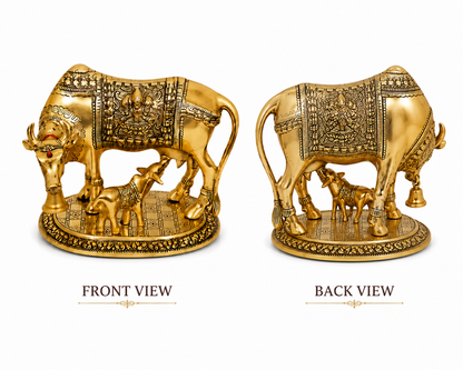 Kamadhenu Cow with Calf Statue