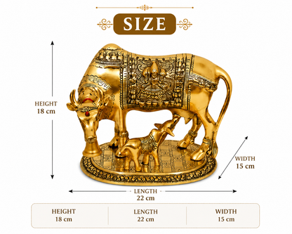 Kamadhenu Cow with Calf Statue