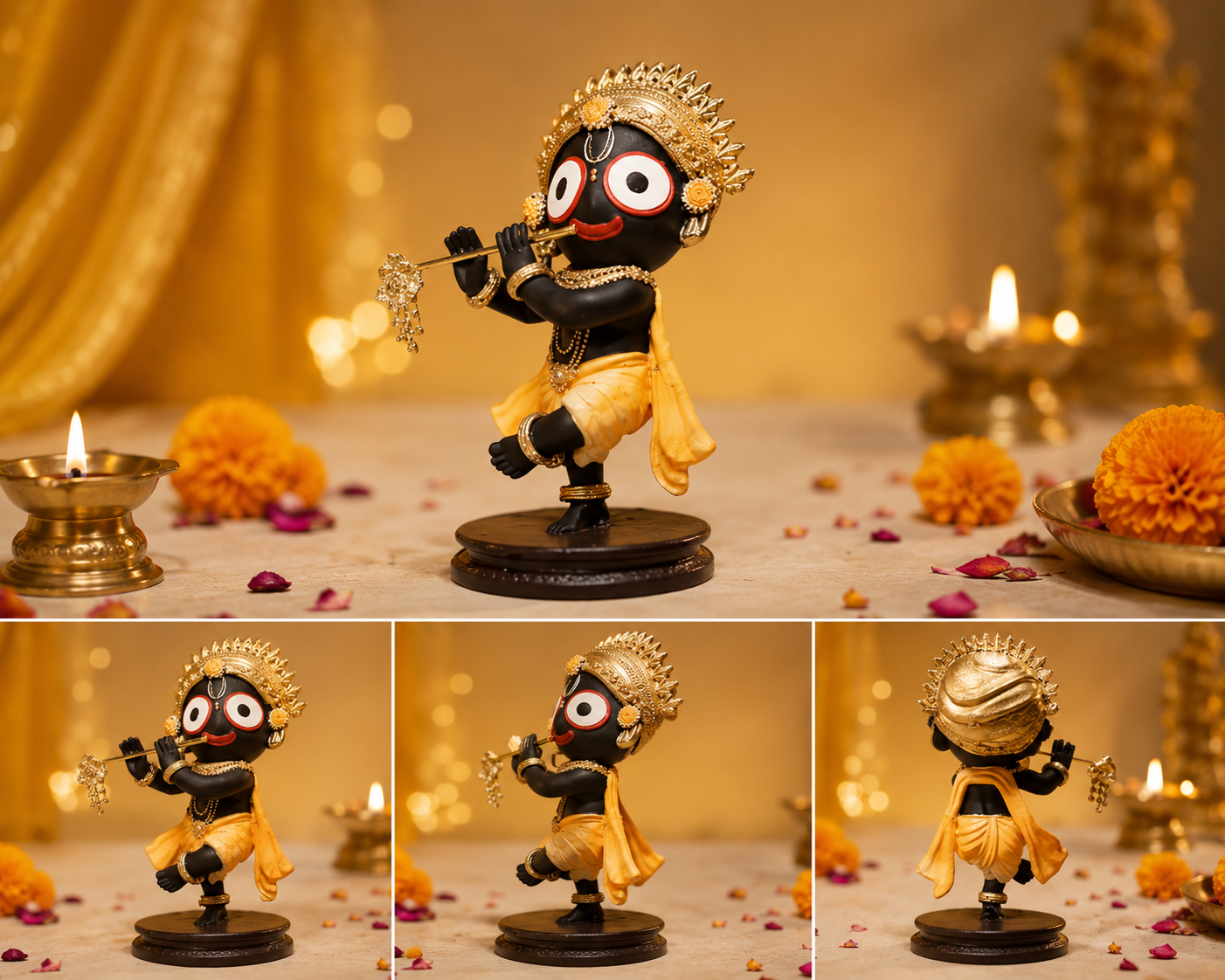 Dancing Lord Jagannath Idol with Flute – 10 cm