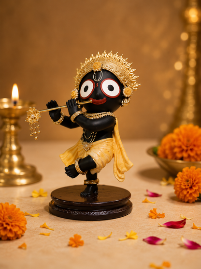Dancing Lord Jagannath Idol with Flute – 10 cm
