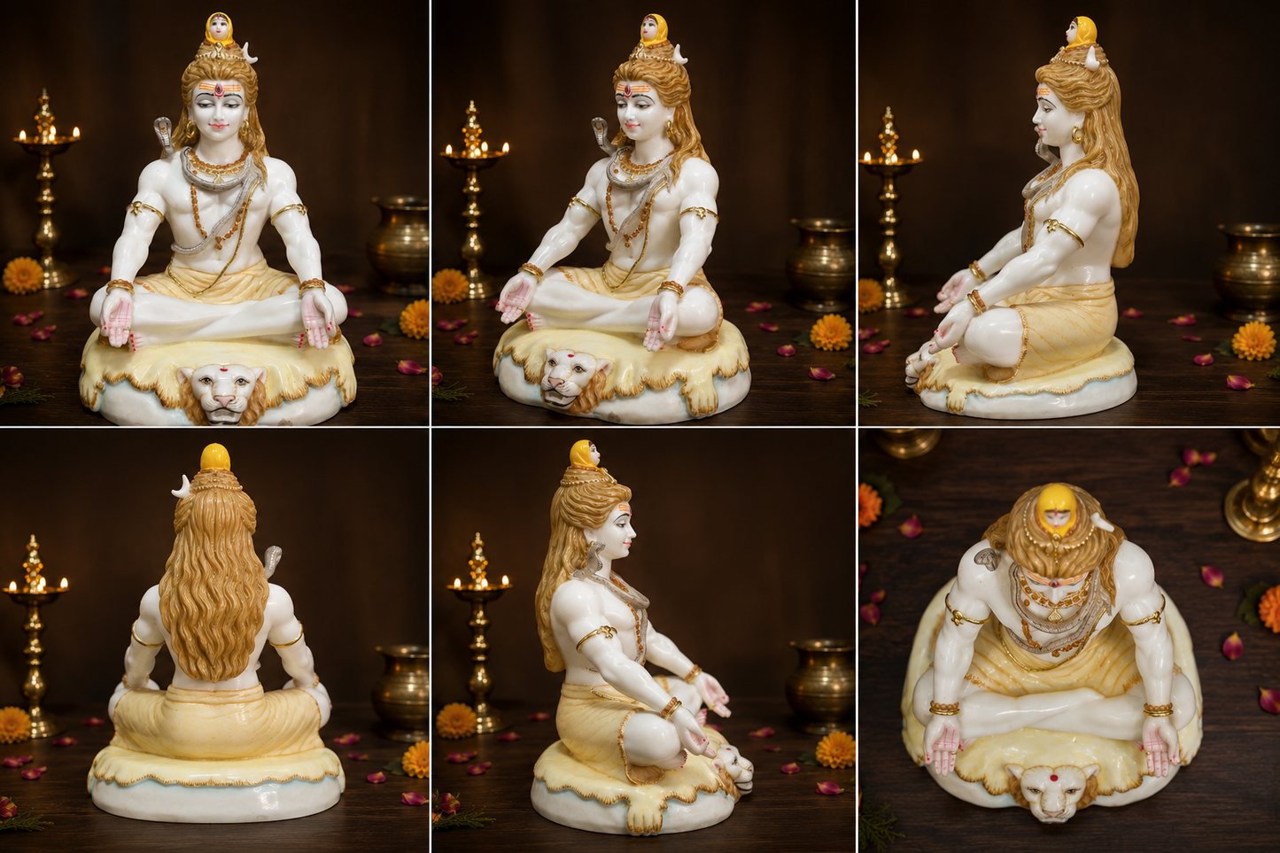 Lord Shiva Marble Idol – 18 Inch Premium Handcrafted Pure Marble Murti for Home Temple & Spiritual Decor