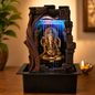 Ganesha Tabletop Water Fountain with LED Lights