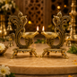 Pure Brass Peacock Diya Set of 2