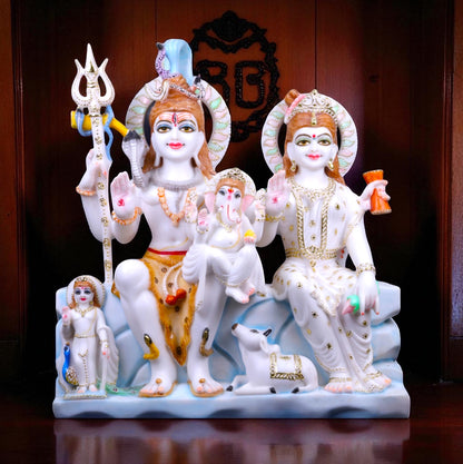 Shiv Parivar 24 inch 'Pure Marble'