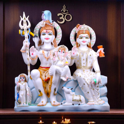 Shiv Parivar 24 inch 'Pure Marble'