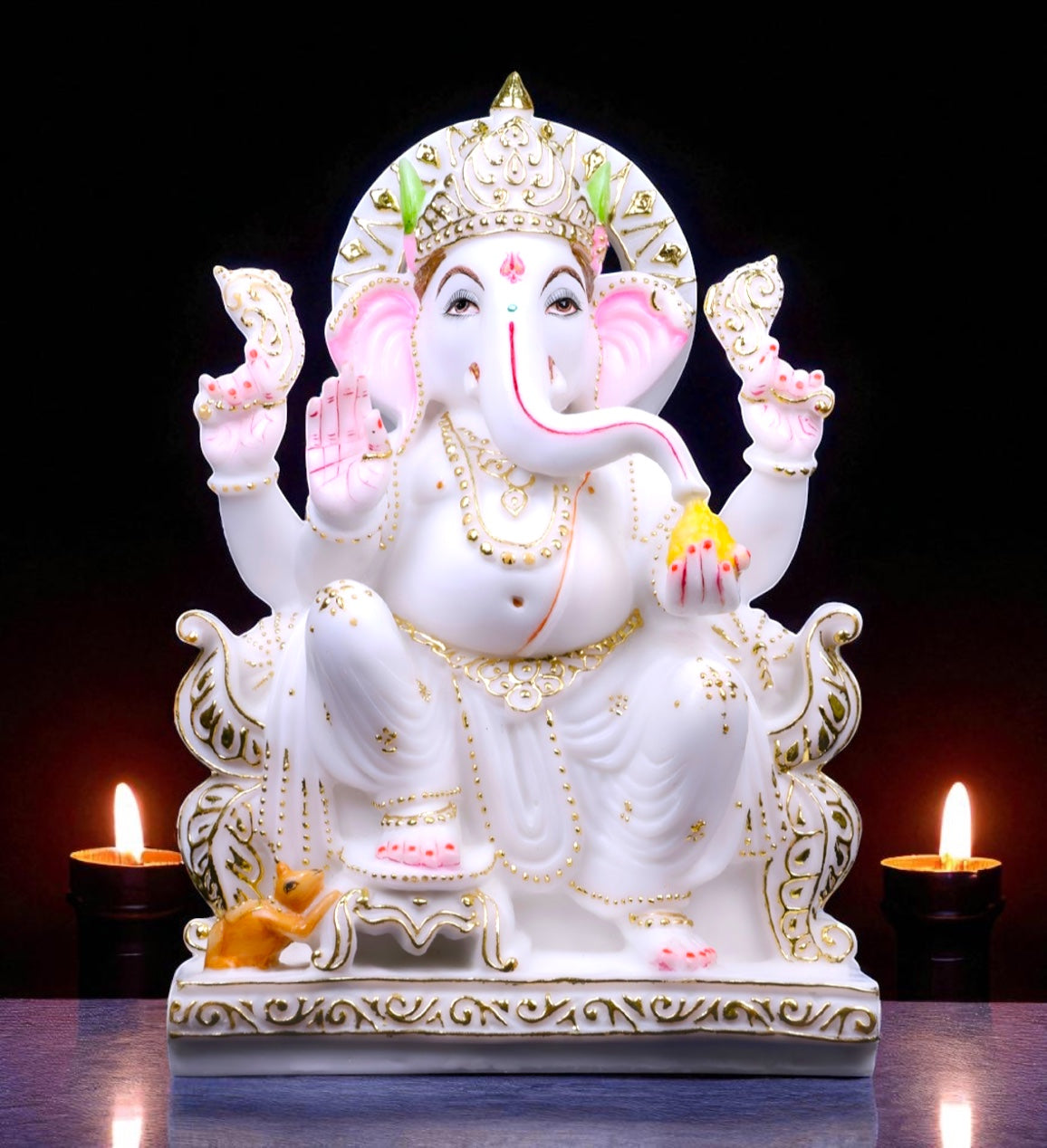 Lord Ganesha '24 Inch' (Pure Marble)