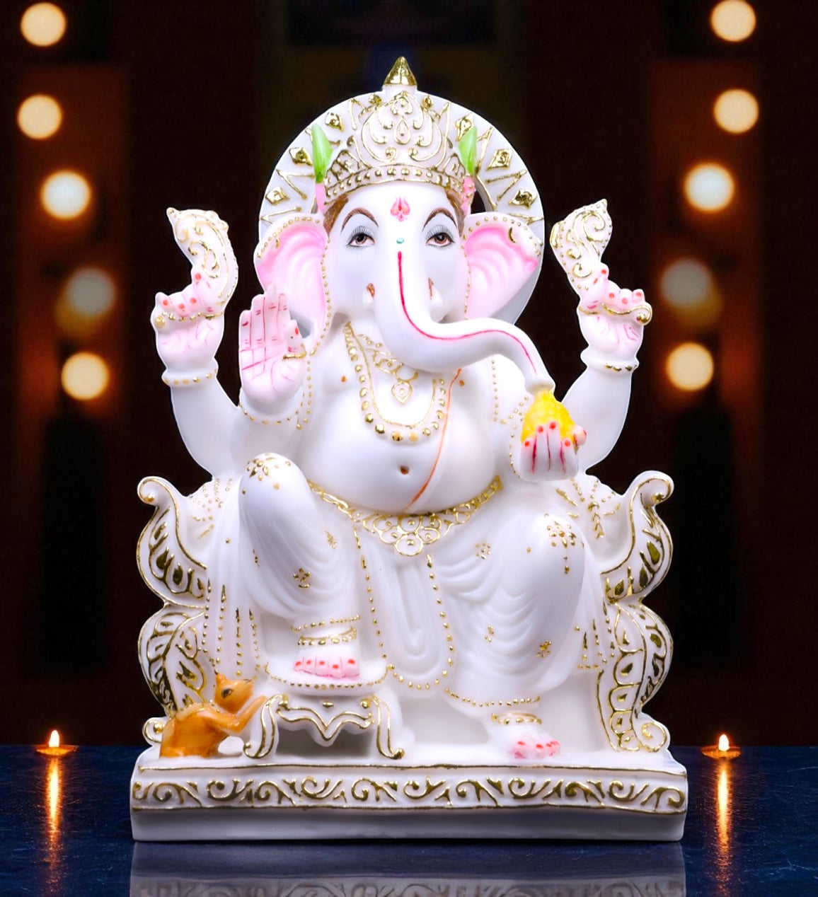 Lord Ganesha '24 Inch' (Pure Marble)