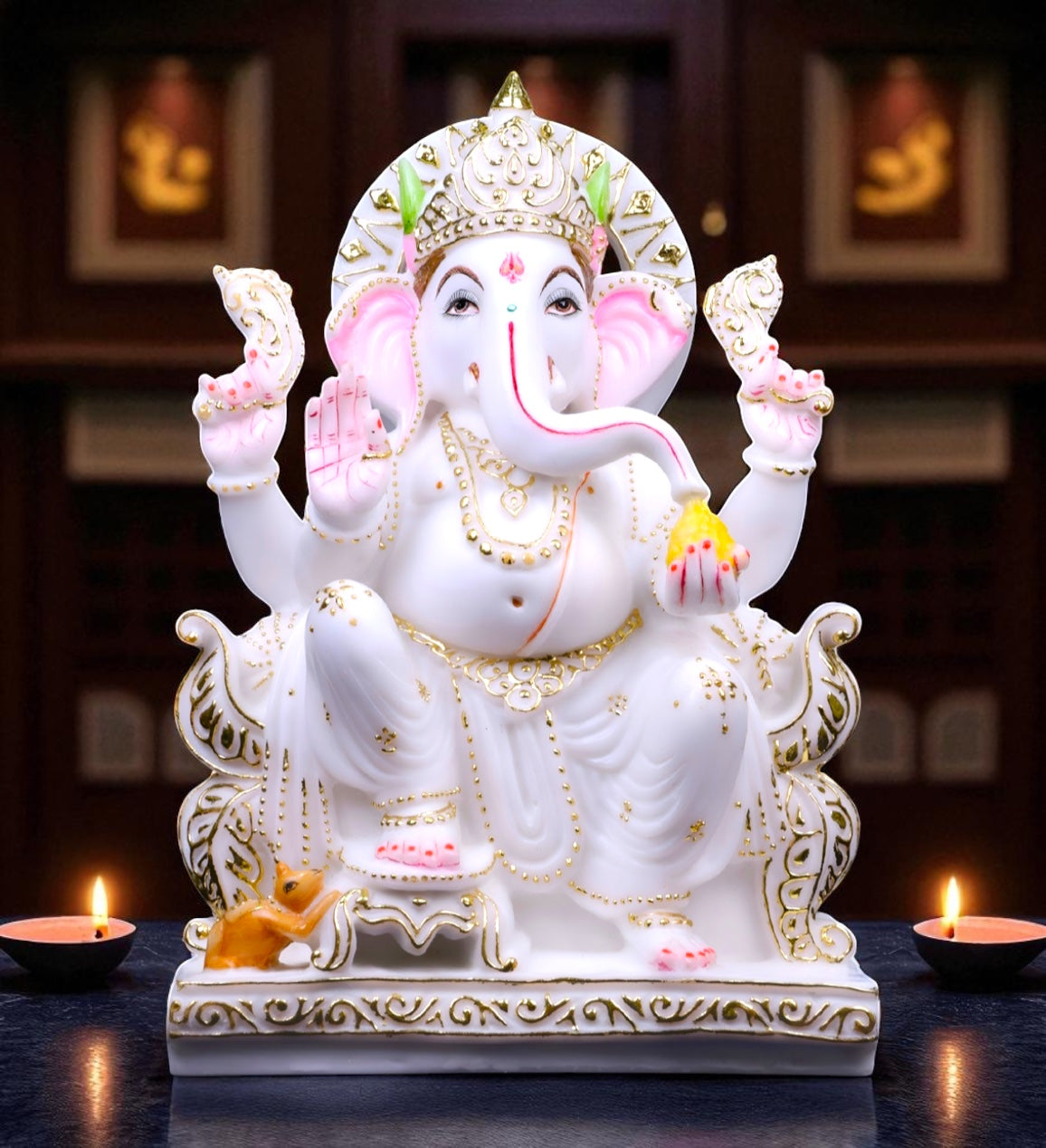 Lord Ganesha '24 Inch' (Pure Marble)
