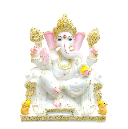 Lord Ganesha 7 inch 'Pure Marble'