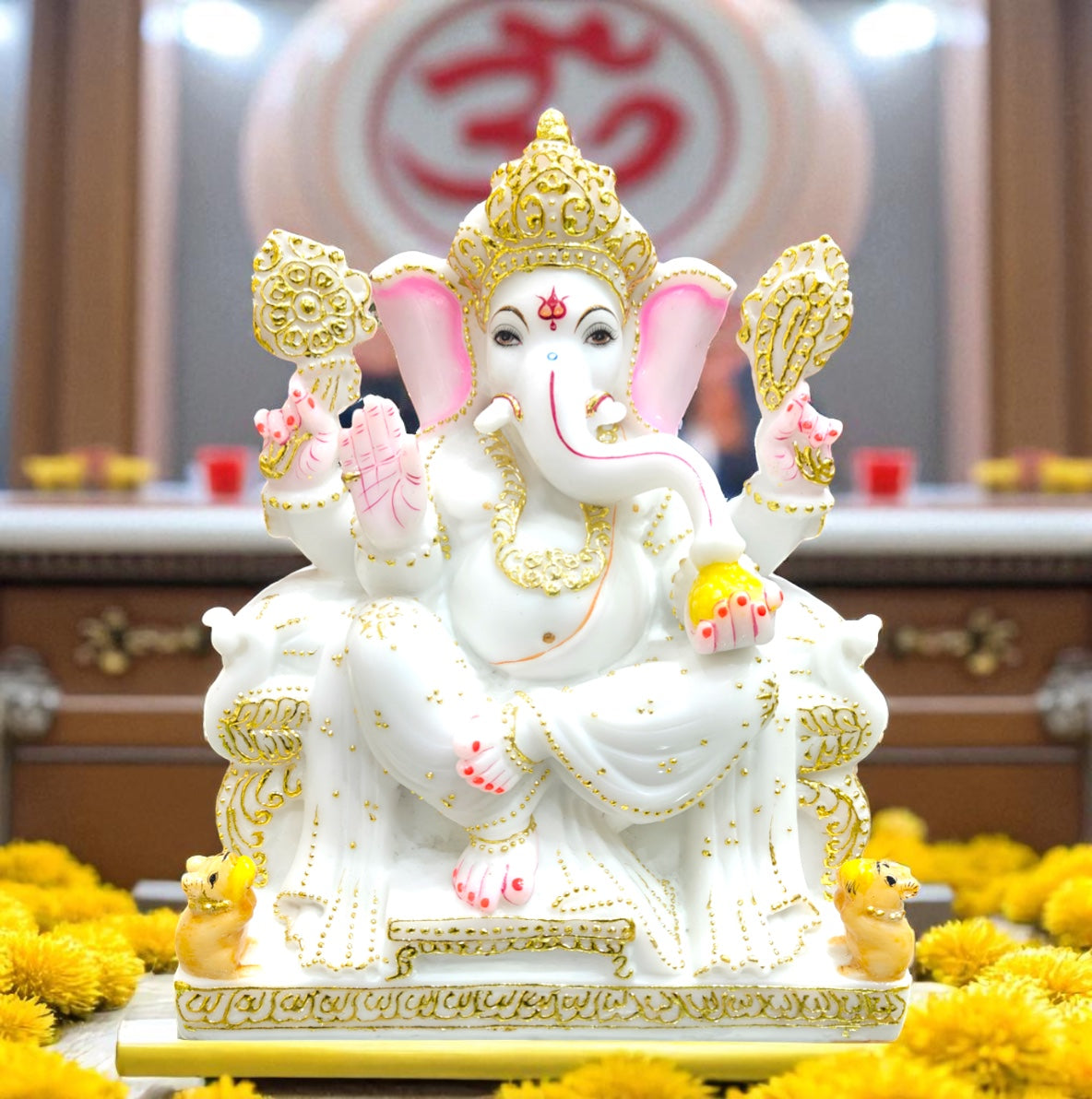 Lord Ganesha 7 inch 'Pure Marble'