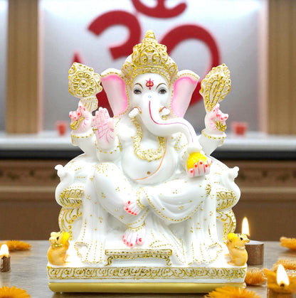 Lord Ganesha 7 inch 'Pure Marble'