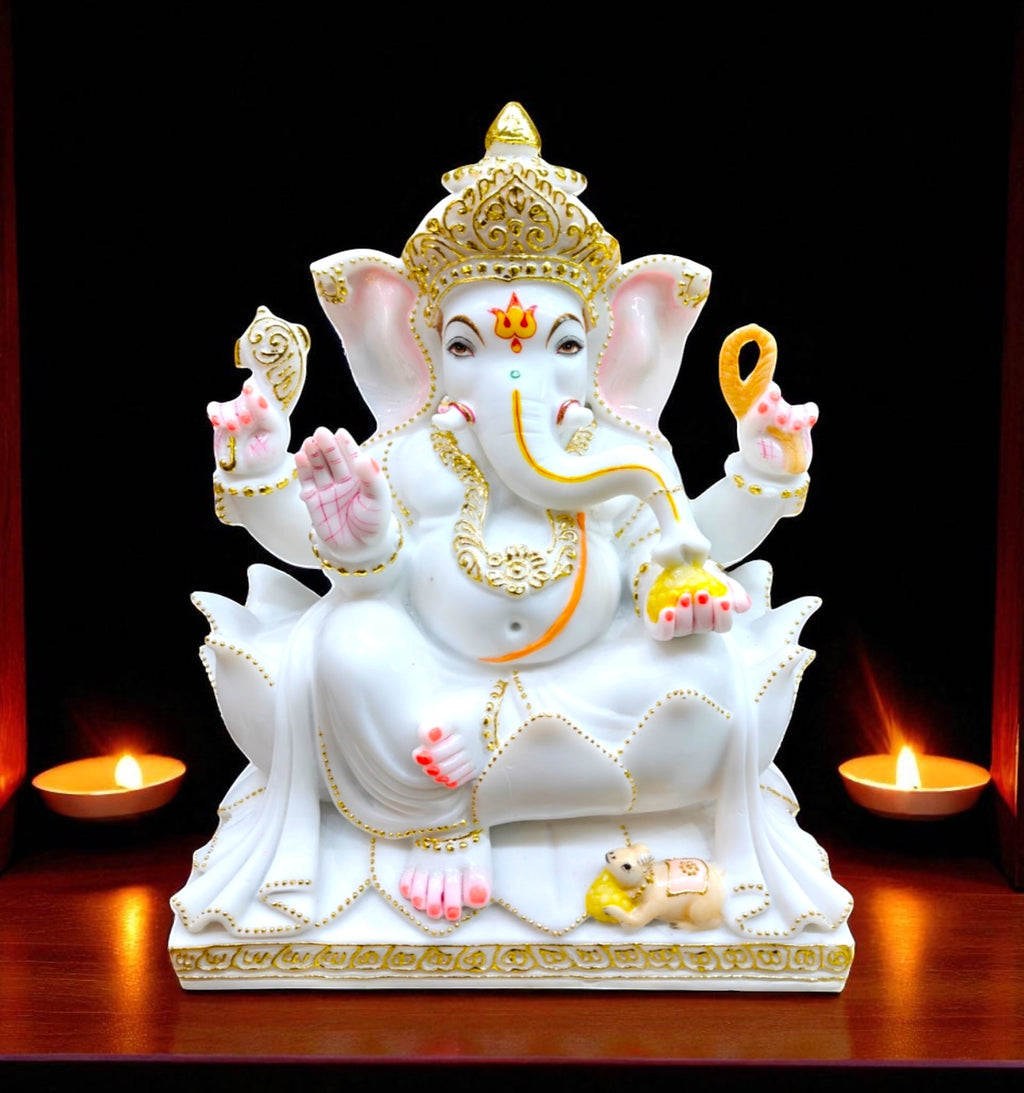 Lord Ganesha '24 Inch' (Pure Marble)