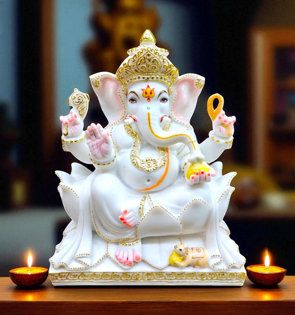 Lord Ganesha '24 Inch' (Pure Marble)