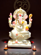 Lord Ganesha '7 Inch' (Pure Marble)