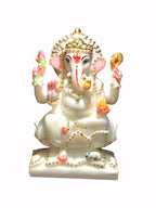 Lord Ganesha '7 Inch' (Pure Marble)