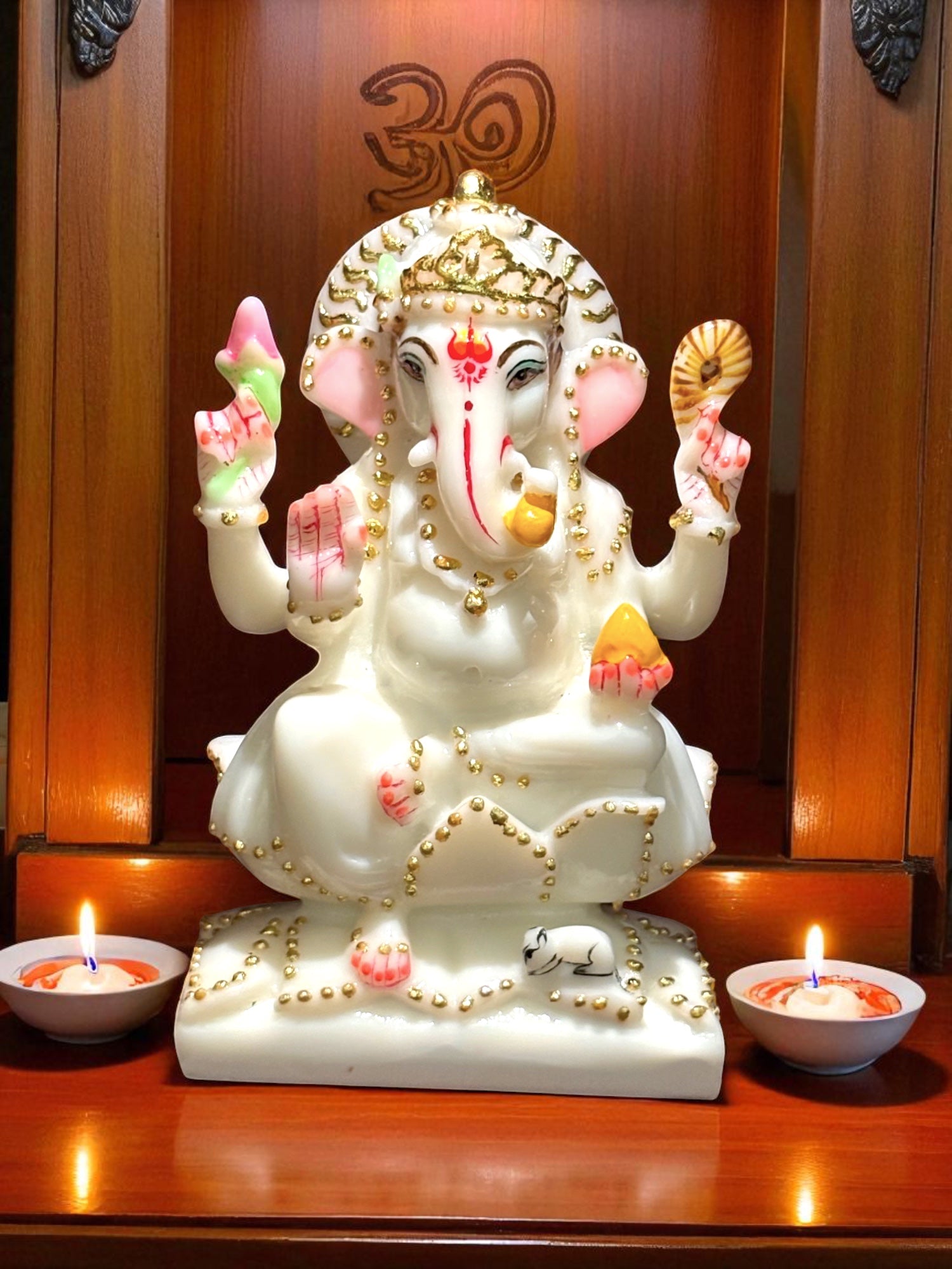 Lord Ganesha '7 Inch' (Pure Marble)