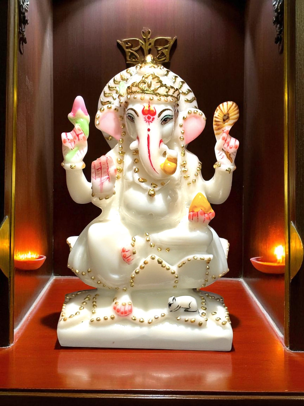 Lord Ganesha '7 Inch' (Pure Marble)