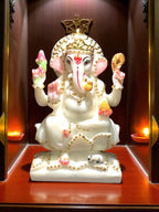 Lord Ganesha '7 Inch' (Pure Marble)