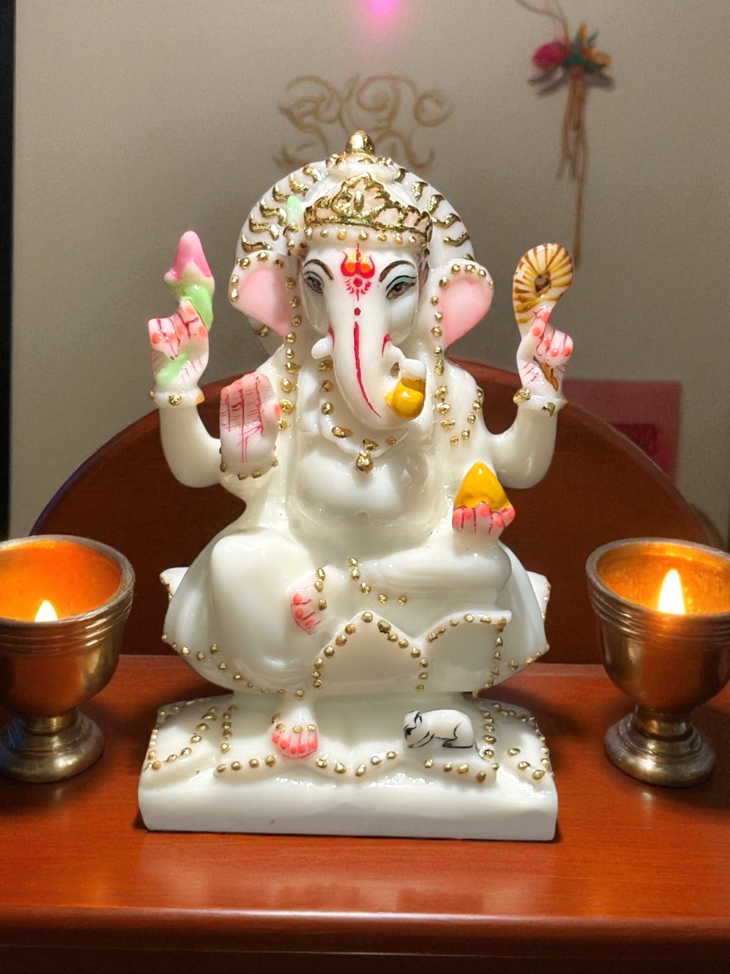 Lord Ganesha '7 Inch' (Pure Marble)