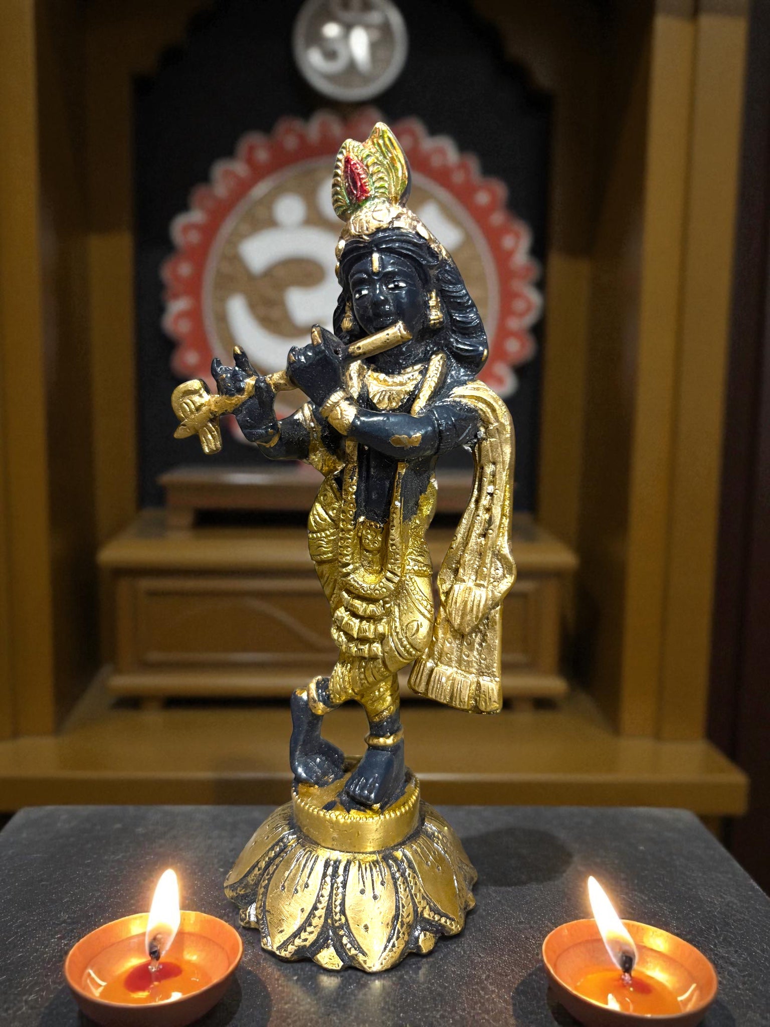 Lord Krishna '7 Inch' (Pure brass)