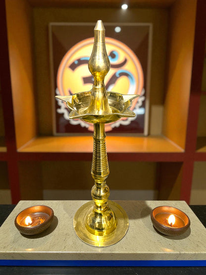Diya Stand '12 inch' (Pure Brass)