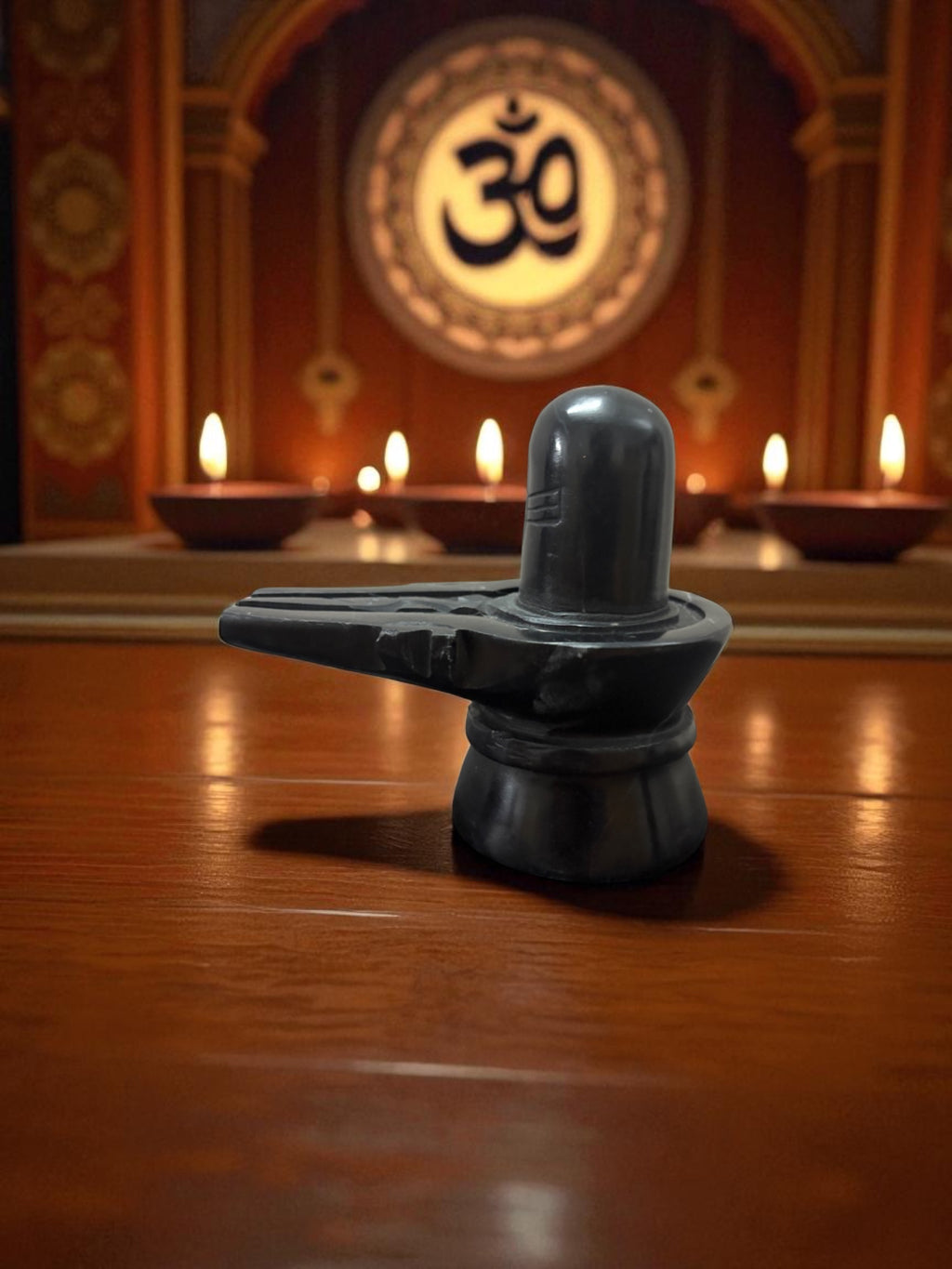 shivling '4Inch' (Pure Black Marble)