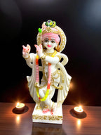 Lord Krishna '9inch' (Pure Marble)