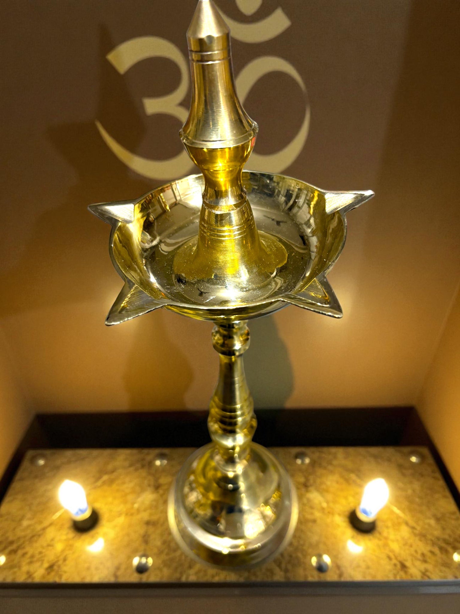Diya Stand '12 inch' (Pure Brass)