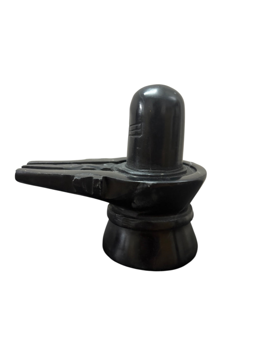 shivling '4Inch' (Pure Black Marble)
