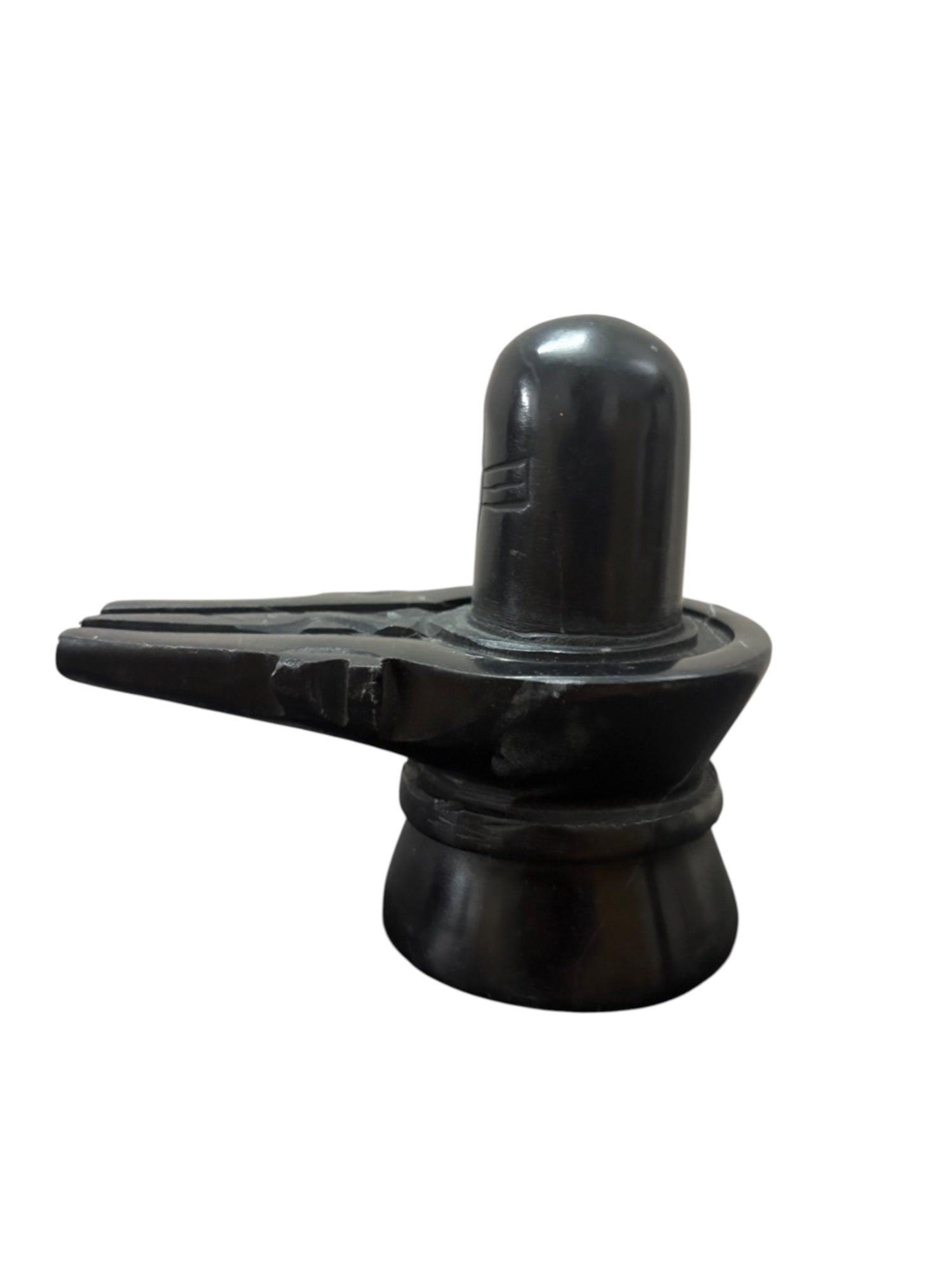 shivling '4Inch' (Pure Black Marble)