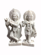 Radha Krishna (Unpainted) '15 Inch' (Pure Marble)